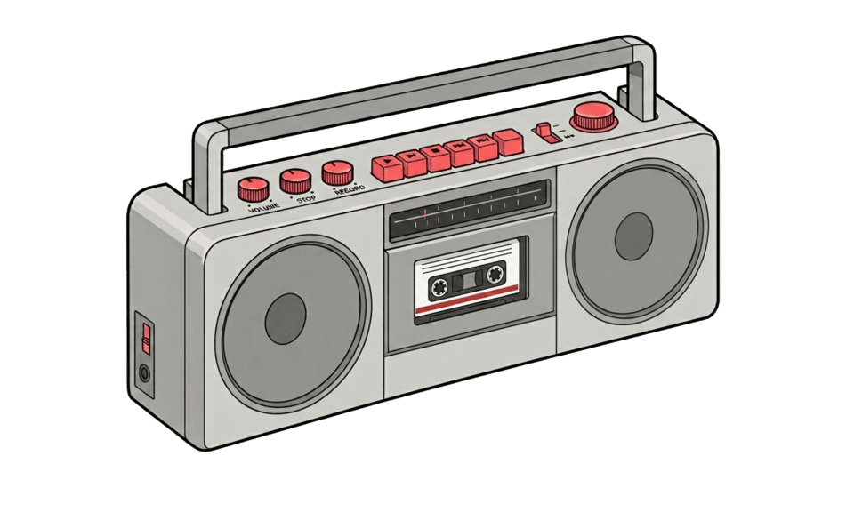 Retro boombox